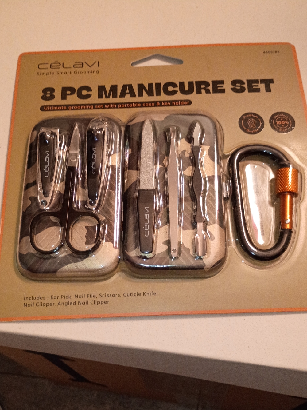 8-Piece Manicure Set - Black & Silver